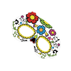 Luminous mask with flowers