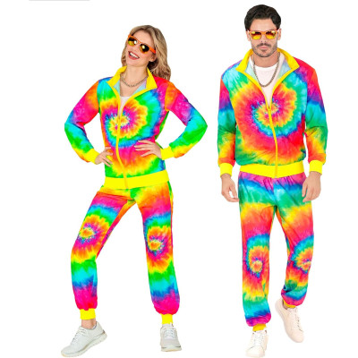 Vibrant Neon Tie-Dye Tracksuits for Adults: Perfect for Your Next Party!