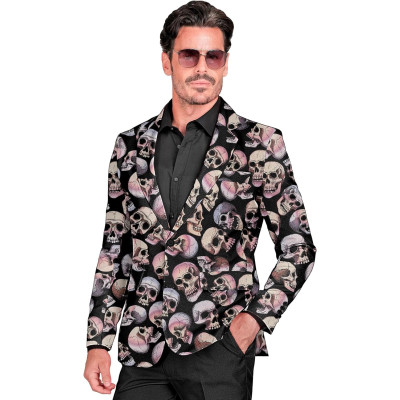 Bold and Edgy: Men's Skull Print Jacket