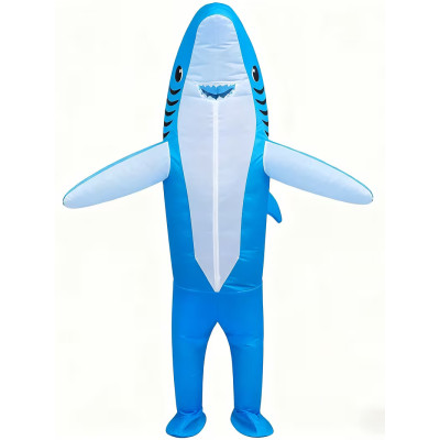 Inflatable shark costume for adults