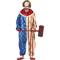 American Patriot Clown Costume for Man