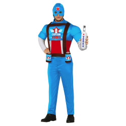 Captain Vodka Funny Muscle Superhero Costume for Men