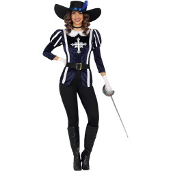 Blue Musketeer Costume for Women