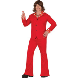 Red Disco Star Mens Costume