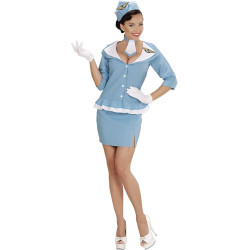 Chic Vintage Flight Attendant Costume for Women