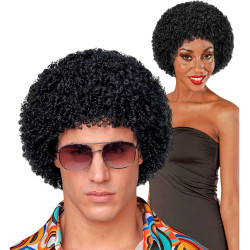 Groovy 70's Disco Black Wig: Unleash Your Inner Dancing Queen!