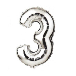 Balon foliowy w kształcie liczby 3