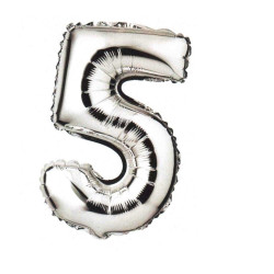 Balon foliowy w kształcie liczby 5