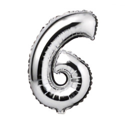 Balon foliowy z numerem 6