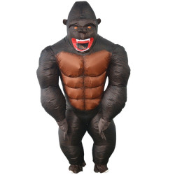 Inflatable gorilla costume for adults