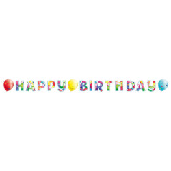 Paper Garland "Happy Birthday" 176 x 13 cm