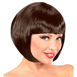 Short Brown Wig with Bangs