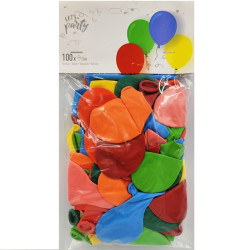 Różnokolorowe balony, 100 szt., 20,3 cm
