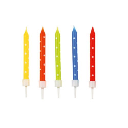 Świeczki urodzinowe w kropki