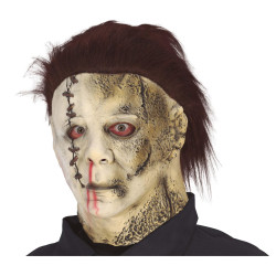 Latex Killer Mask with Hair