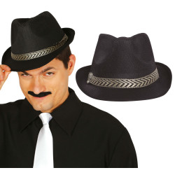 Czarna czapka gangstera